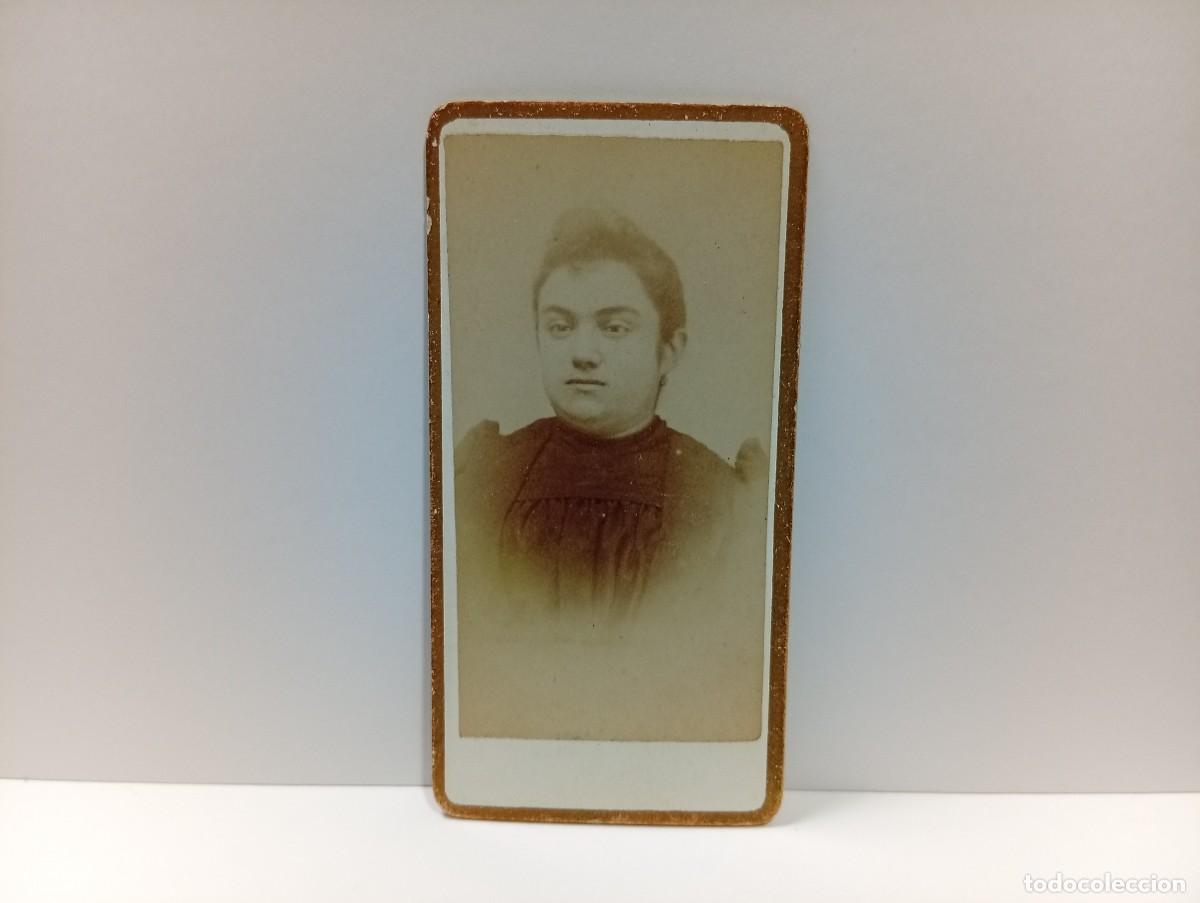 Fotografia antica: FOTOGRAF&Iacute;A ANTIGUA ALBUMINA. RETRATO ESTUDIO SE&Ntilde;ORA. FOTO-F. CEREZAL, PALENCIA.