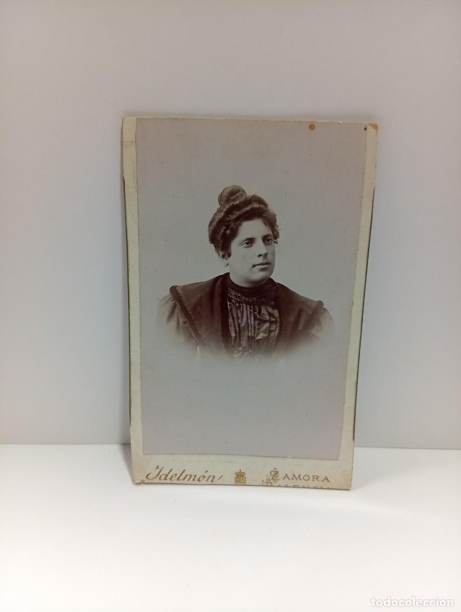 Fotografia antica: FOTOGRAF&Iacute;A ANTIGUA ALBUMINA. RETRATO ESTUDIO SE&Ntilde;ORA. FOTO- YDELMON E HIJOS, ZAMORA-PALENCIA.