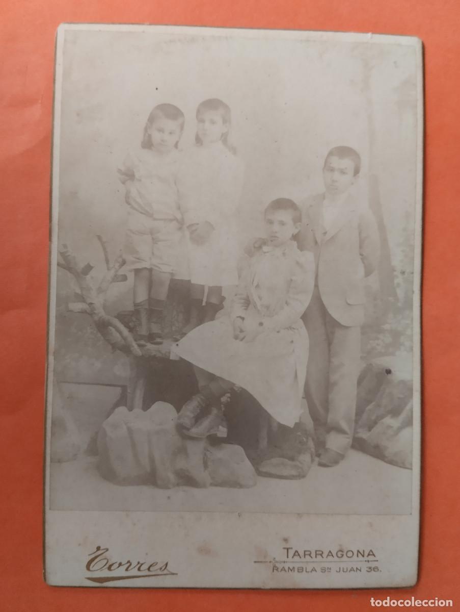 Alte Fotografie: FOTO DE ESTUDIO NI&Ntilde;OS. FOTO TORRES. TARRAGONA. albumina