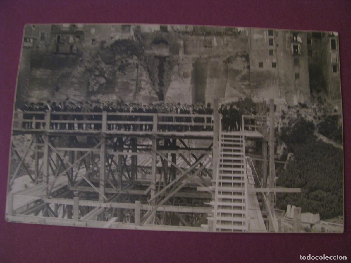 Fotograf&iacute;a antigua: 2 FOTOS DE LA CONSTRUCCION DEL VIADUCTO DE ALCOY. PUENTE SAN JORGE. C. 1926. OBREROS, INGENIEROS.