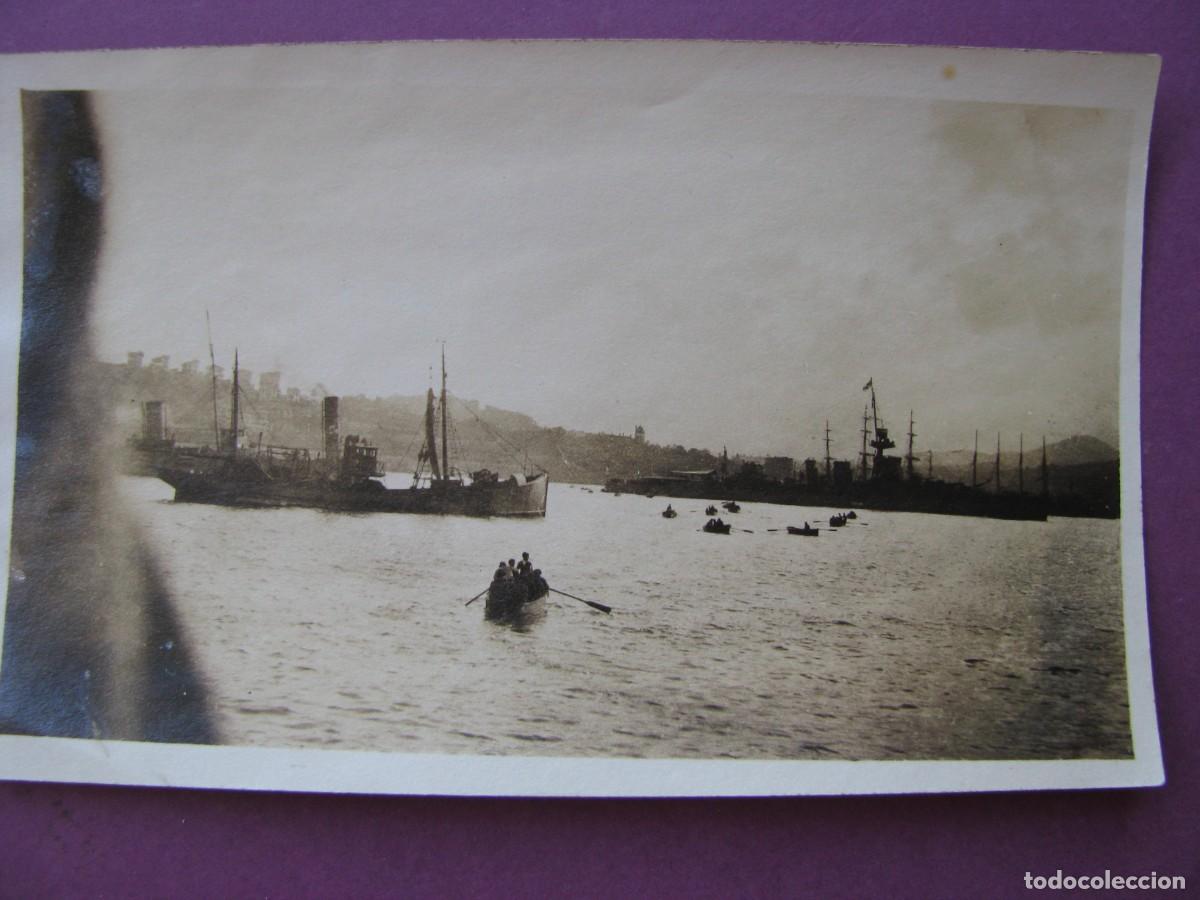 Fotograf&iacute;a antigua: FOTO ORIGINAL DEL A&Ntilde;O 1922. 11X6,5 CM. SAN SEBASTIAN. BARCOS