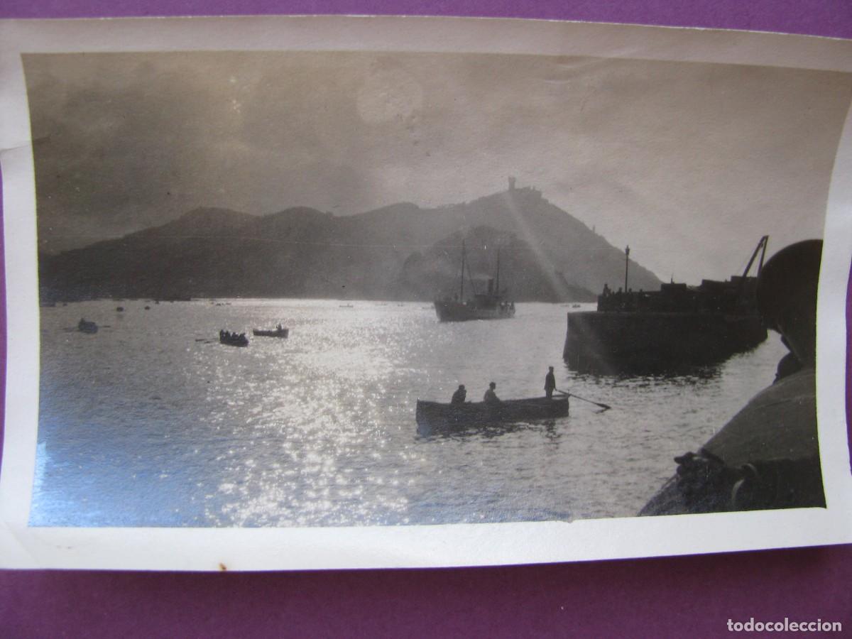 Fotograf&iacute;a antigua: FOTO ORIGINAL DEL A&Ntilde;O 1922. 11X6,5 CM. SAN SEBASTIAN. BARCOS
