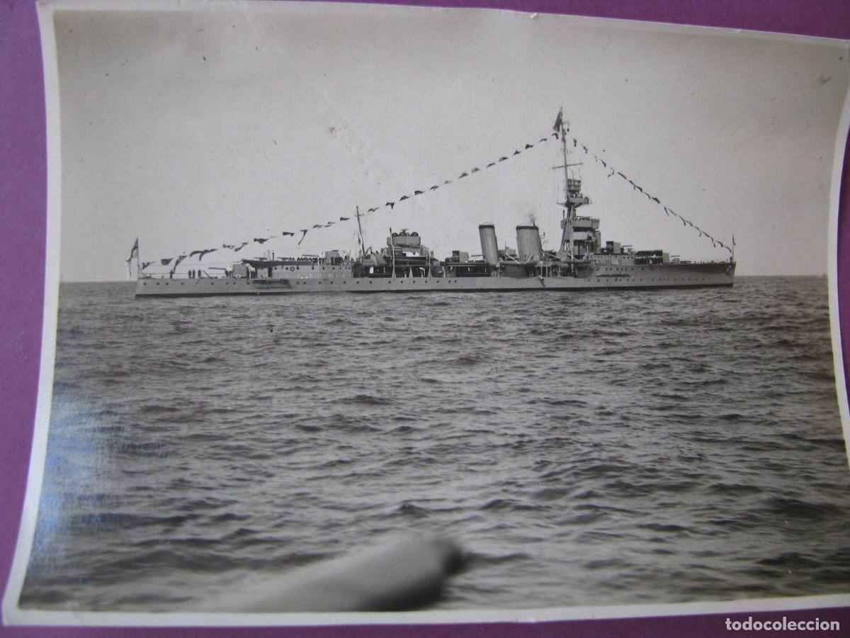 Fotograf&iacute;a antigua: FOTO DEL A&Ntilde;O 1922. HMS CURACOA EN SAN SEBASTIAN. 11X8 CM