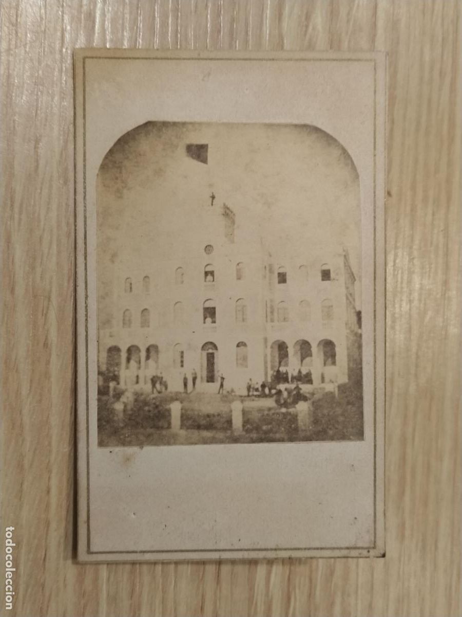 Fotograf&iacute;a antigua: LUGAR SIN IDENTIFICAR - EDIFICIO, COLEGIO O IGLESIA - FOTOGRAFIA ANTIGUA -(117.034)
