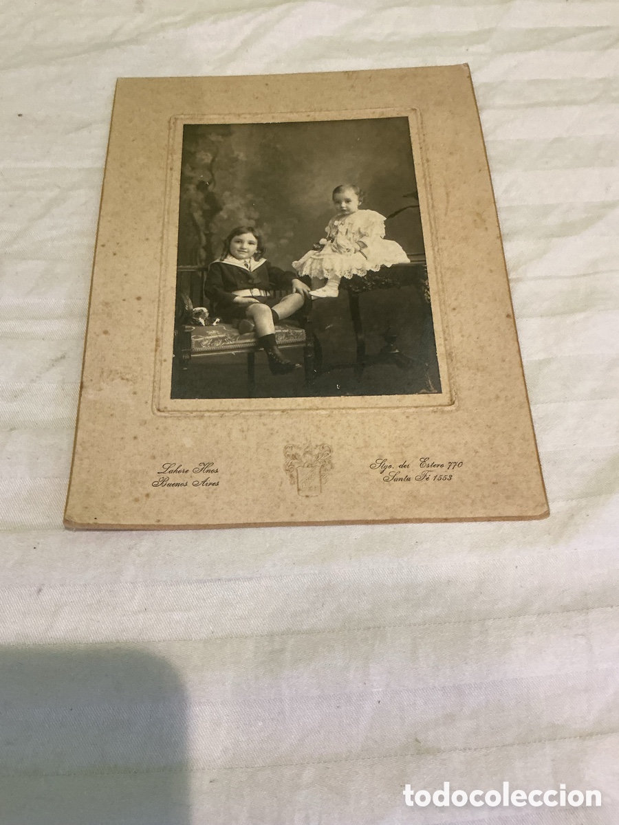 Fotograf&iacute;a antigua: Antigua fotograf&iacute;a de dos ni&ntilde;os &ndash; Estudio Laborde Hnos. Buenos Aires &ndash; 1910