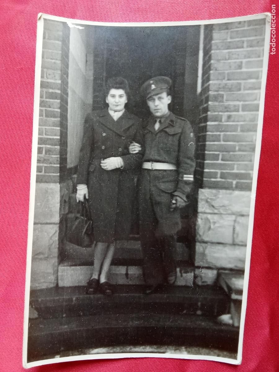 Fotograf&iacute;a antigua: Fotograf&iacute;a militar belga con esposa F-5 P.2-163