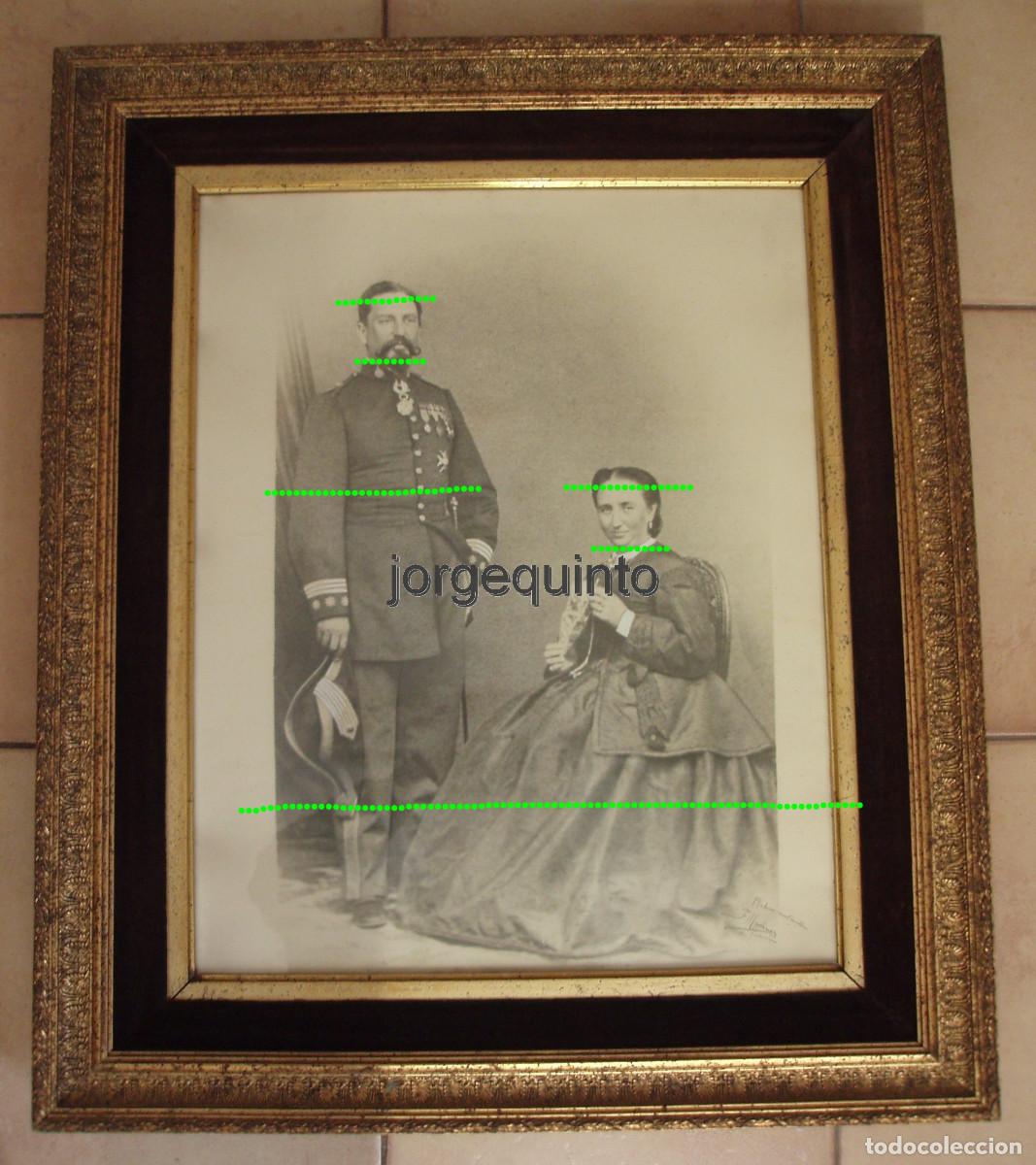 Fotograf&iacute;a antigua: YECLA, MURCIA. PLATINOTIPO. D. LUIS GONZ&Aacute;LEZ-MORO MENCHIR&Oacute;N Y SU ESPOSA. SIGLO XIX.