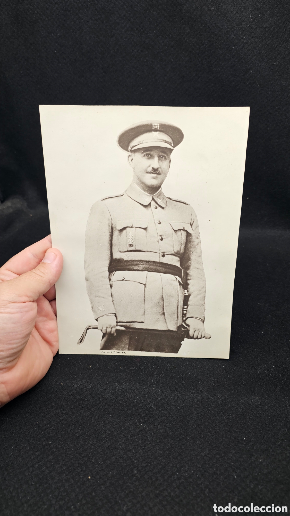 Fotograf&iacute;a antigua: Antigua foto de Franco del famoso fot&oacute;grafo Canario Antonio Ben&iacute;tez