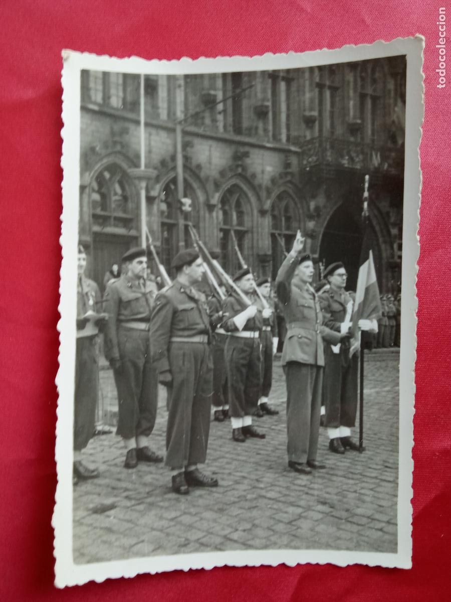 Fotograf&iacute;a antigua: Fotograf&iacute;a Desfile militar Belgica a&ntilde;os 40 P.1329