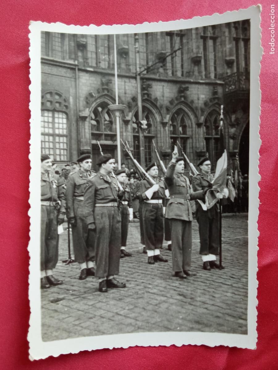 Fotograf&iacute;a antigua: Fotograf&iacute;a Desfile militar Belgica a&ntilde;os 40 P.1331