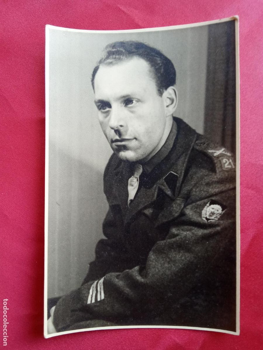 Fotograf&iacute;a antigua: Fotografia Soldado Belgica a&ntilde;os 40 fotograf&iacute;a de estudio. P.1336