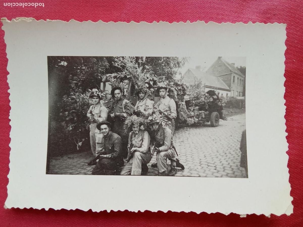 Fotograf&iacute;a antigua: Fotograf&iacute;a soldados b&eacute;lgica maniobras militares P.1356