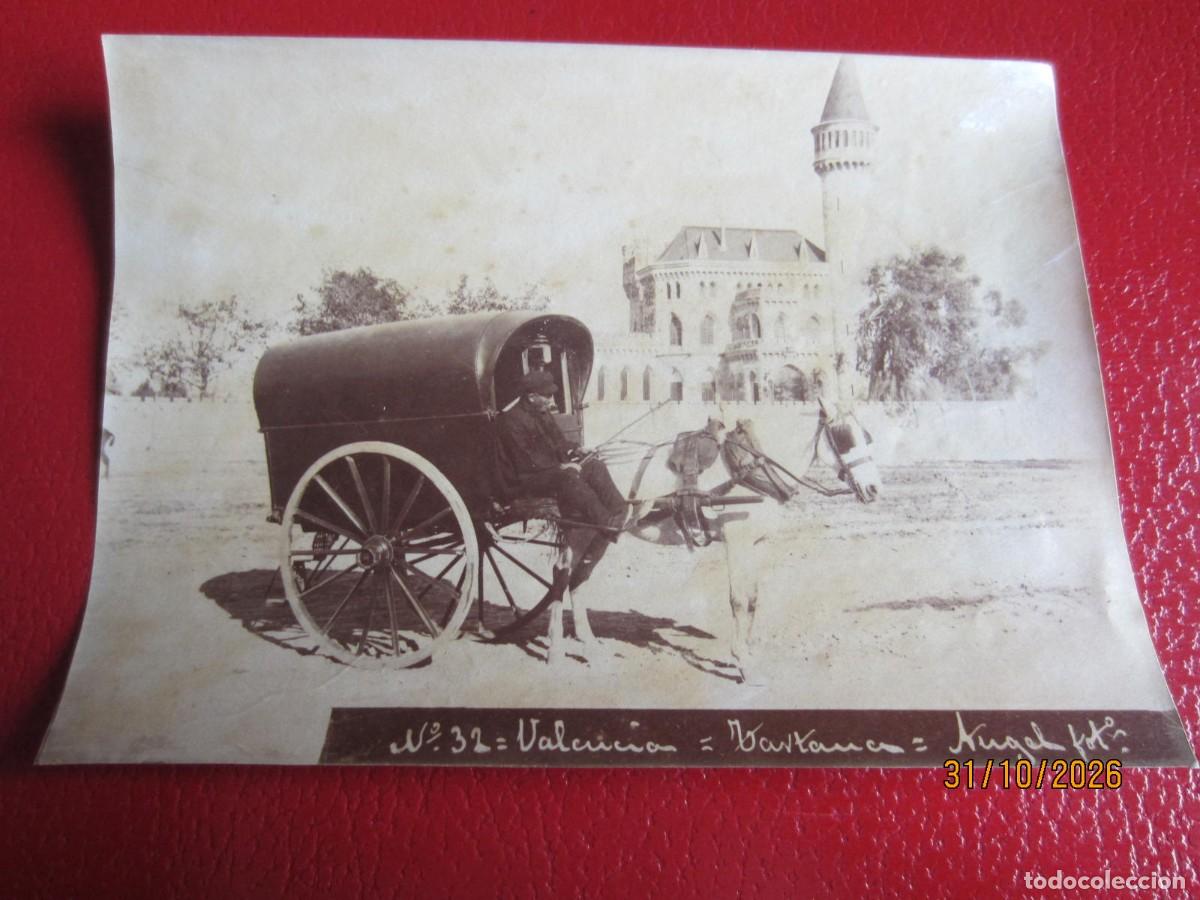 Fotograf&iacute;a antigua: 1885-TARTANA. PALACIO DE RIPALDA. VALENCIA. FOTOGRAF&Iacute;A ORIGINAL DE &Aacute;NGEL FOT&Oacute;GRAFO. ALB&Uacute;MINA