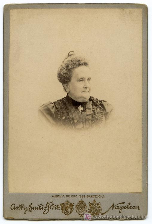 Fotograf&iacute;a antigua: NAPOLEON. Retrato de se&ntilde;ora. Ant y Emilio Napoleon. Circa 1895.
