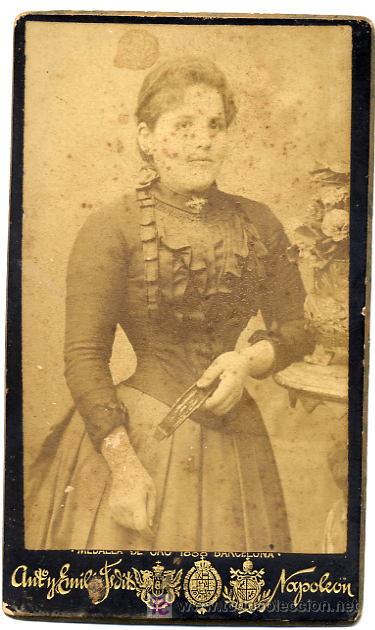 Antique Photography: A.E.NAPOLEON 1890 CDV SE&Ntilde;ORITA