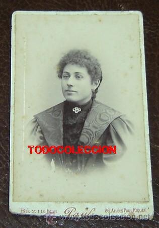 Fotografia antica: RETRATO SE&Ntilde;ORA-FOTOGRAFO PAUL- BEZIERS-CARTE DE VISTE-MAISON  SPECIALE