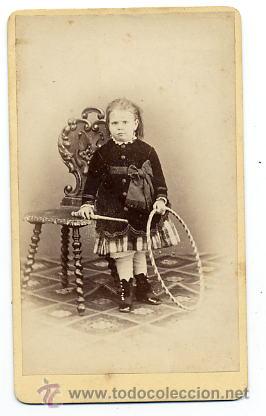 Fotograf&iacute;a antigua: NI&Ntilde;O CON JUGUETE CDV. FOTO PUBAS-PALMA