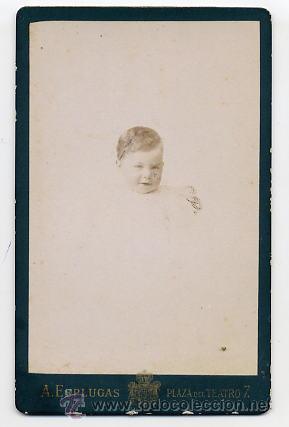 Antique Photography: ESPLUGAS CDV CON PAPEL PROTECTOR NOMBRE FOTOGRAFO