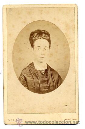Fotografia antica: R.ROIG BARCELOANA CDV SE&Ntilde;ORA Y PEINADO