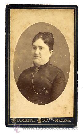 Fotografia antica: J.DIAMANT MATARO OVALADO SE&Ntilde;ORA