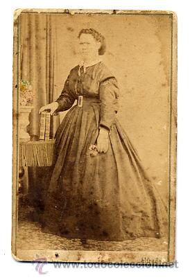 Antique Photography: FOTO H.ALFREDO CDV SE&Ntilde;ORA REVERSO