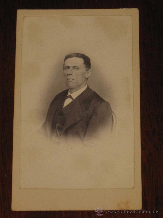 Fotografia antica: ANTIGUA FOTOGRAFIA ALBUMINA DE SE&Ntilde;OR - EN FORMATO DE CARTA DE VISITA O DE GABINETE - SIN MARCAS DEL