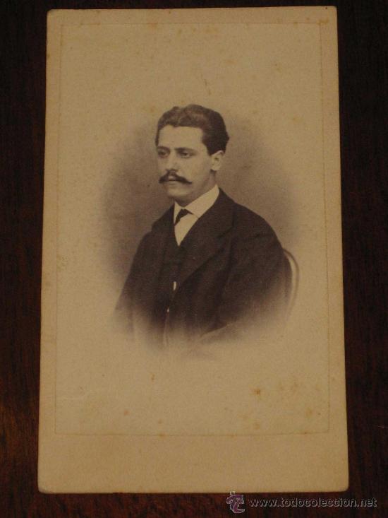 Fotografia antica: ANTIGUA FOTOGRAFIA ALBUMINA DE SE&Ntilde;OR - EN FORMATO DE CARTA DE VISITA O DE GABINETE - SIN MARCAS DEL