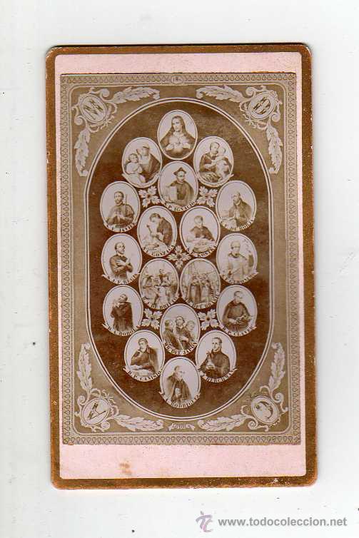 Fotografia antica: CARTE DE VISITA,DIFERENTES SANTOS .10,5X6,5 CM.