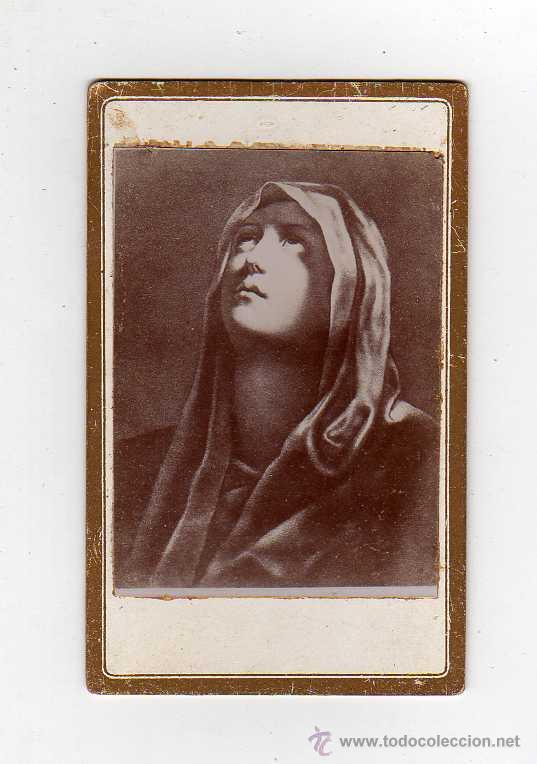 Antique Photography: CARTE DE VISITE VIRGEN. 10,5X6,5 CM.