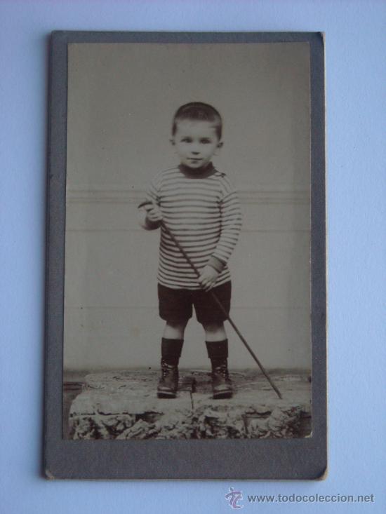 Photographie ancienne: Fotografia Ni&ntilde;o cdv carte de visite Primeros de siglo Francesa Mirar fotografia