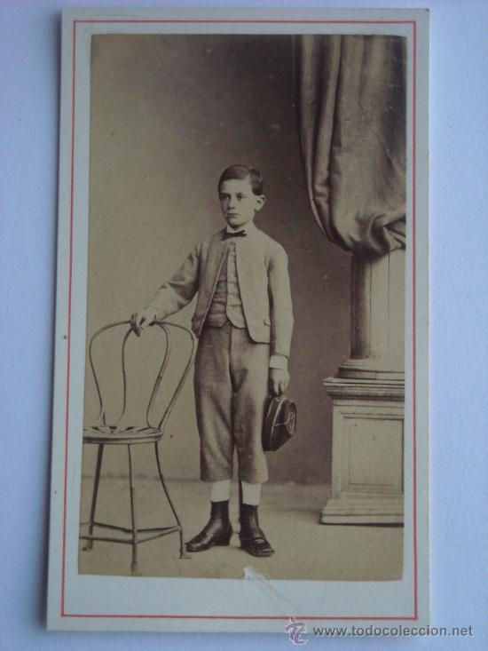 Fotografia antiga: Fotografia Ni&ntilde;o  cdv carte de visite Primeros de siglo Francesa Mirar fotografia