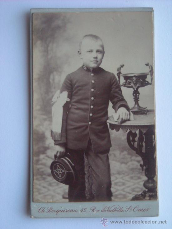Fotografia antica: Fotografia Ni&ntilde;o  cdv carte de visite Primeros de siglo Francesa Mirar fotografia