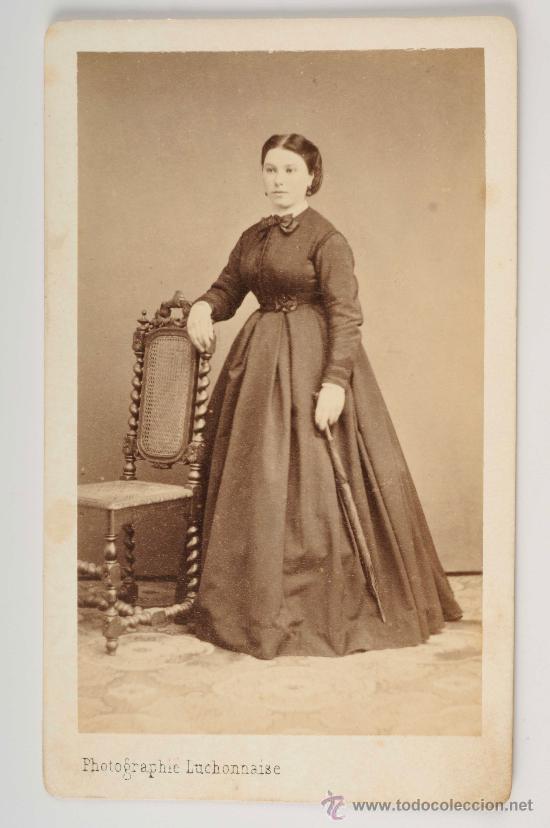 Fotograf&iacute;a antigua: Retrato Femenino, Foto: B.Lafosse - Luchon