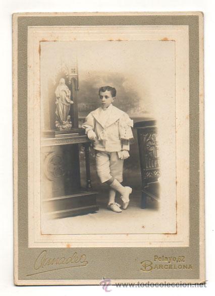 Photographie ancienne: CARTE DE VISITE. FOTOGRAF&Iacute;A AMADEO. 19 X 13,5 CM.