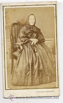 Fotografia antica: FOTO NAPOLEON CDV. SE&Ntilde;ORA CON REVERSO
