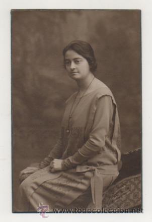 Photographie ancienne: RETRATO MUJER (FOT&Oacute;GRAFO NIEPCE). TARJETA POSTAL.