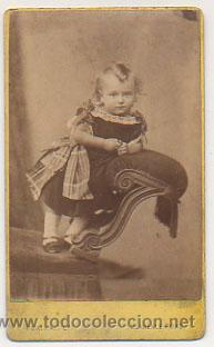 Fotografia antiga: CARTE DE VISITE. THE BRISTOL PORTRAIT COMPANY. RETRATO NI&Ntilde;A.