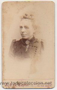 Fotografia antiga: CARTE DE VISITE. A.&.G. TAYLOR. RETRATO. MUJER.
