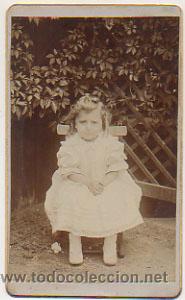Antique Photography: CARTE DE VISITE. RETRATO. NI&Ntilde;A.