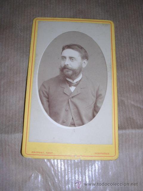 Fotografia antica: CARTE DE VISITE ,PROVOST. PHOT. PERPIGNAN 10,5X6 CM.
