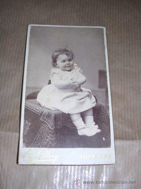 Fotografia antica: CARTE DE VISITE EMILE HERY ,PHOTOGRAPHIE ,SALON 10,5X6 CM.