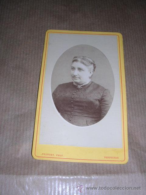 Fotograf&iacute;a antigua: CARTE DE VISITE ,PROVOST PHOT. PERPIGNAN 10,5X6 CM.
