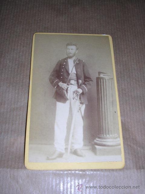 Fotograf&iacute;a antigua: MILITAR CAMPAGNE DE TUNISIE 1881 CARTE DE VISITE LOUIS LAUZIT PHOTOGR.MONTPELIER 10,5X6 CM.