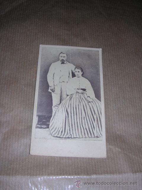 Fotograf&iacute;a antigua: CARTE DE VISITE 2 PERSONAJES 10,5X6 CM.