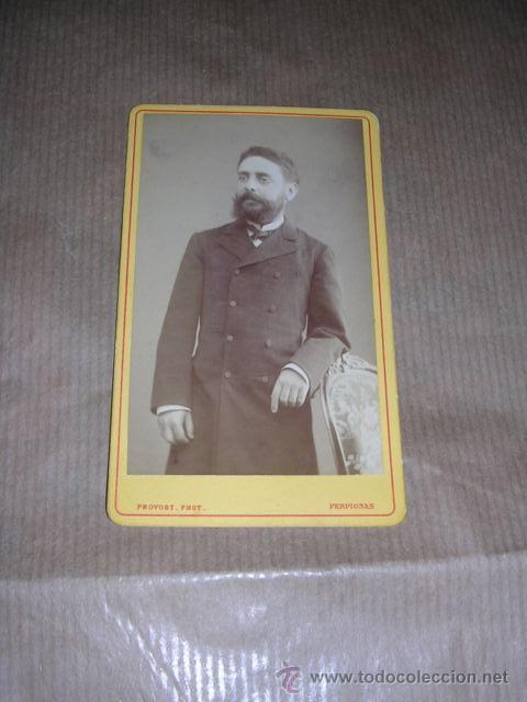 Fotograf&iacute;a antigua: CARTE DE VISITE ,PROVOST PHOT.PERPIGNAN 10,5X6 CM.
