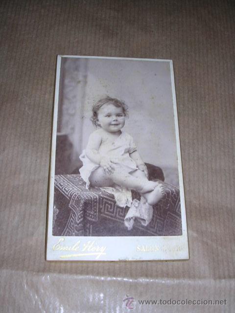 Fotograf&iacute;a antigua: CARTE DE VISITE EMILE HERY  SALON 10,5X6 CM.