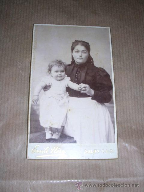 Fotograf&iacute;a antigua: CARTE DE VISITE EMILE HERY ,PHOTOGRAPHIE ,SALON 10,5X6 CM.