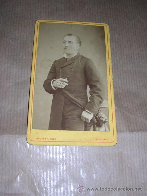 Fotograf&iacute;a antigua: CARTE DE VISITE PROVOST PHOT. PERPIGNAN 10,5X6 CM.