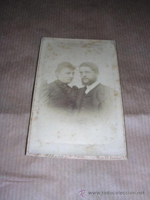 Fotograf&iacute;a antigua: CARTE DE VISITE A. ALBERA PHOTOGRAPHES MARSEILLE 10,5X6 CM.