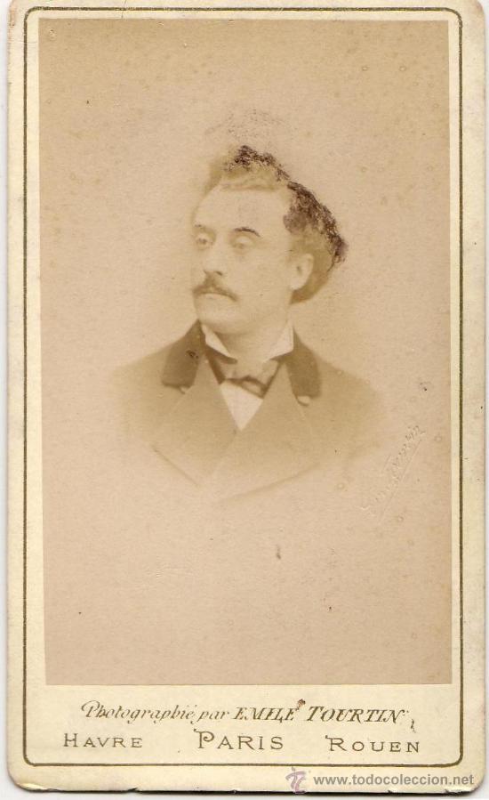 Fotografia antica: ANTIGUA FOTO SE&Ntilde;OR FOTOGRAFO EMILE TOURTIN...PARIS -CARTA DE VISITA ENVIO GRATIS